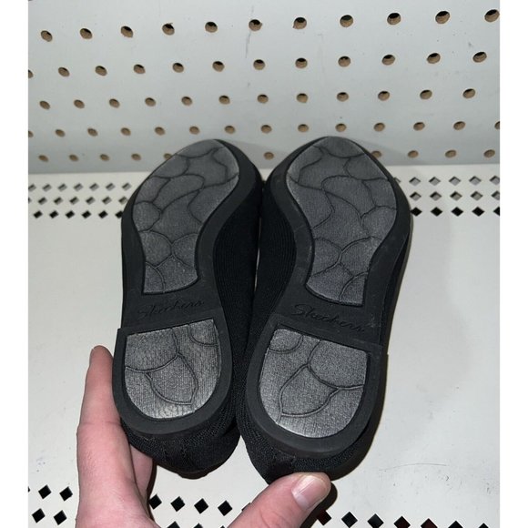 Skechers Cleo Bewitch Womens Slip On Ballet Flats Size 7 Black Memory Foam Knit - Picture 7 of 8